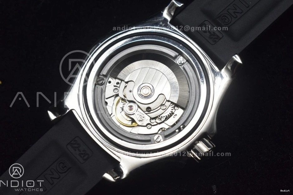 1:1 Automatic Best Edition Rubber Dial On Strap TF A2824 Black Superocean Black Black 44 Bezel 0428